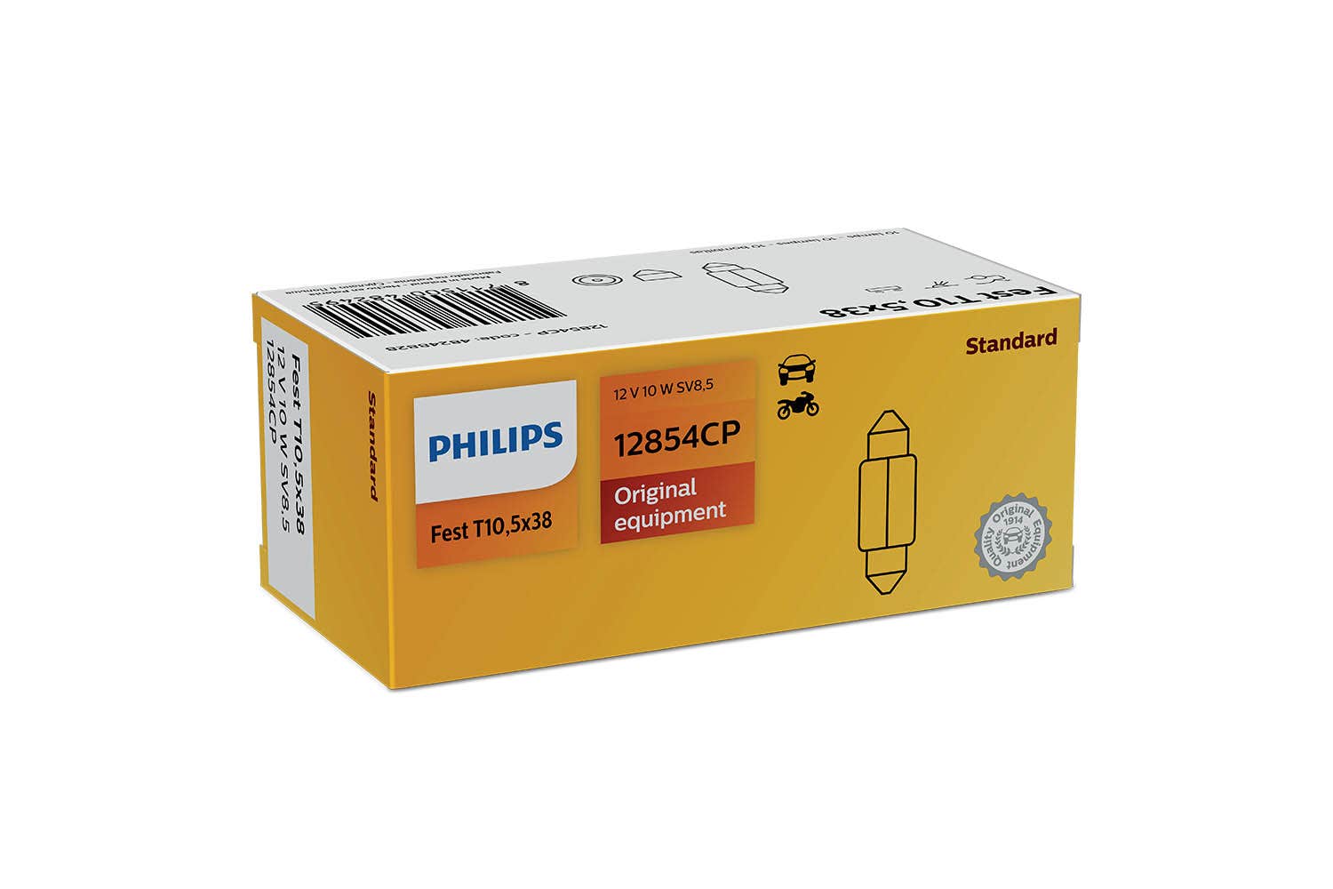 Philips pære T10,5x38 Festoon 10 pakning 1 Philips pære T10,5x38 Festoon 10 pakning