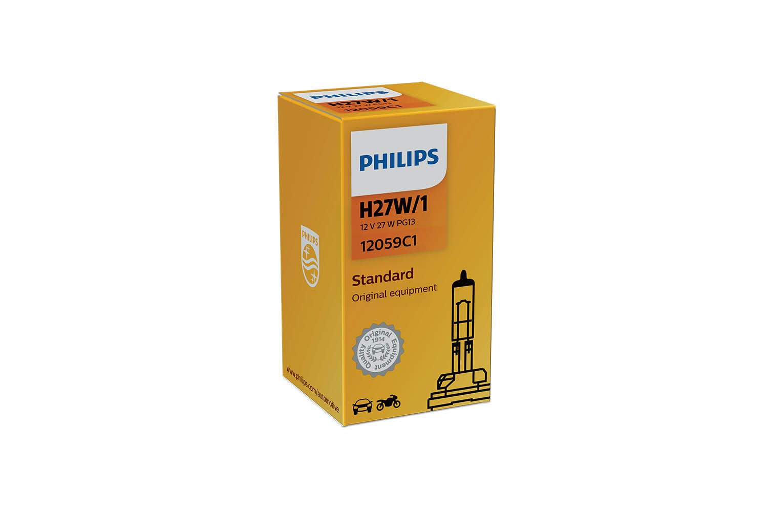 Philips pære H27W/1 Miniature halogen 1 Philips pære H27W/1 Miniature halogen