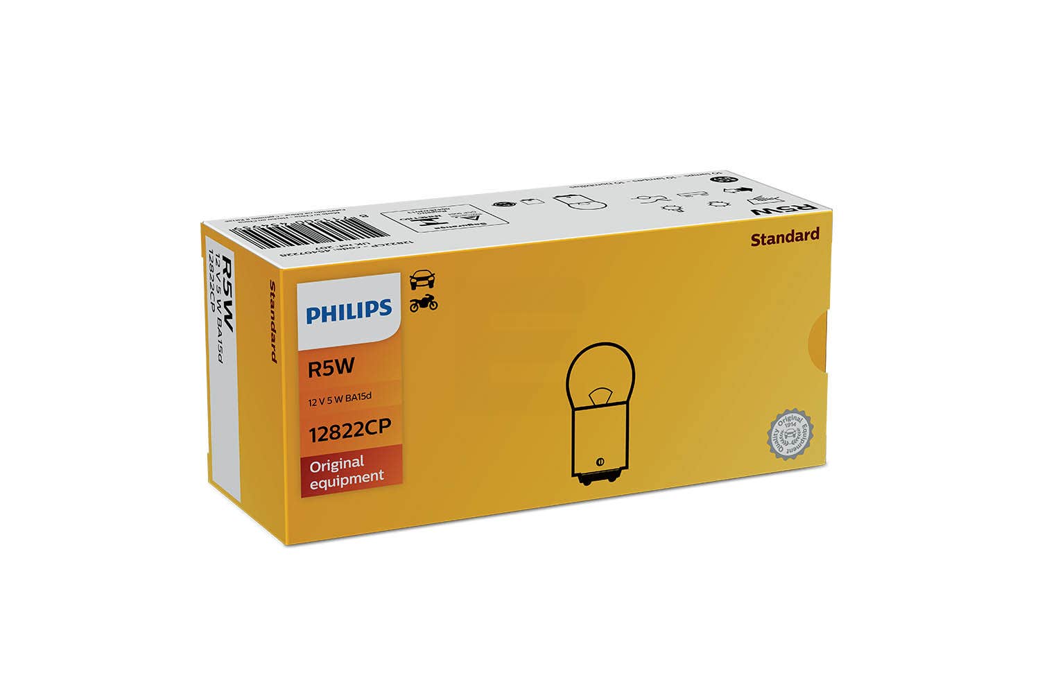Philips R5W Parkeringslyspære bak 10 pakning 1 Philips R5W Parkeringslyspære bak 10 pakning