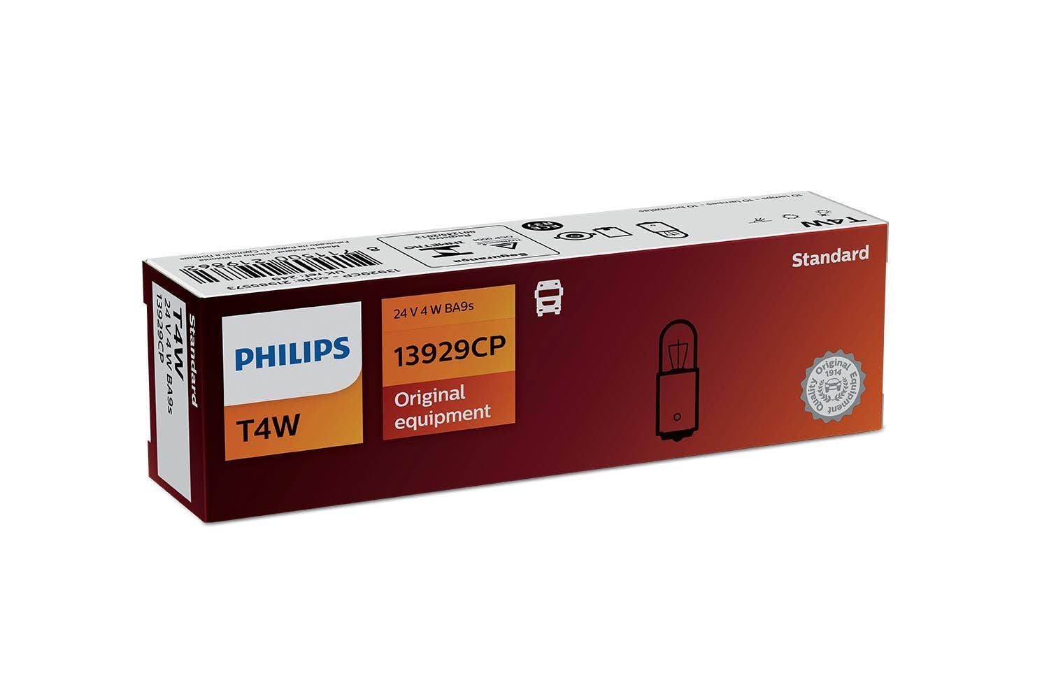 Philips T4W pære 10 pakning 1 Philips T4W pære 10 pakning