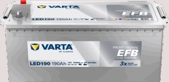 VARTA Fritidsbatteri EFB Batteri 12V 190AH 1050CCA (513x223x190/223mm) +venstre LED190