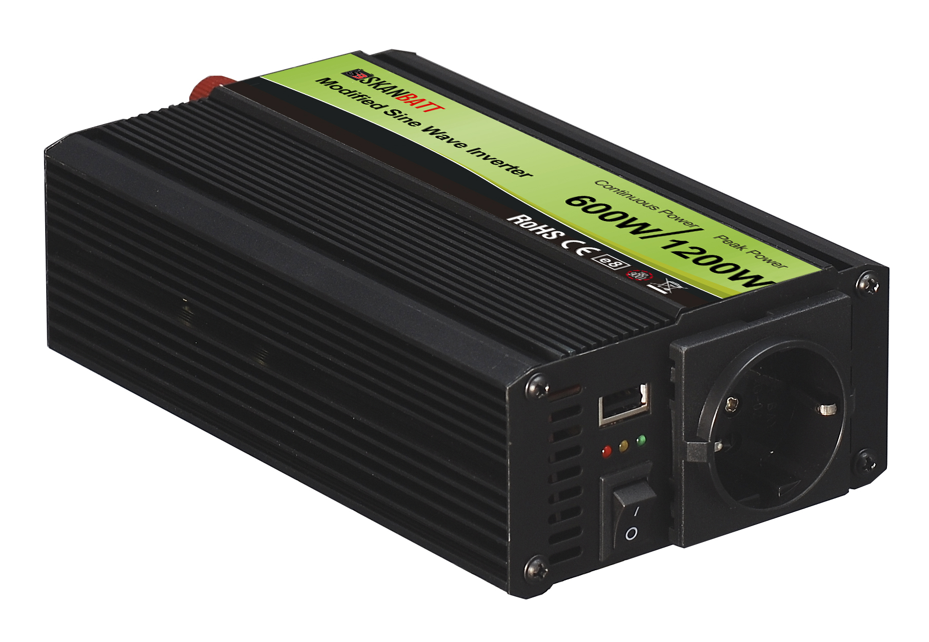 SKANBATT Inverter Modifisert Sinus 12V 600W
