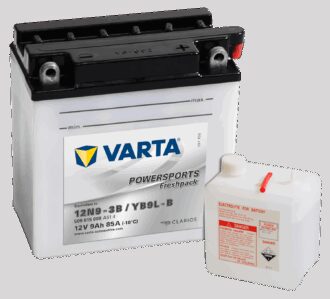 VARTA MC Batteri 12V 9AH 85CCA (136x76x140mm) +høyre YB9L-B