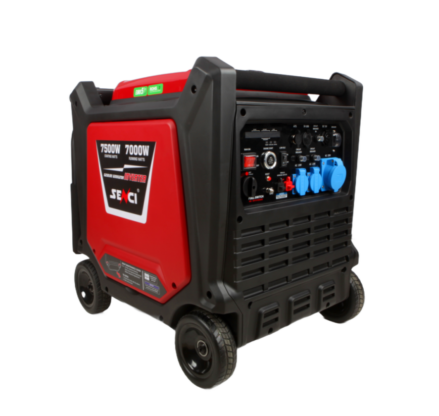 SENCI SC8000i Inverter Aggregat - Bensin - Max 7500W - ATS - Elektrisk start