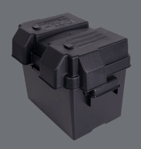 Batterikasse 280x200x215mm (innvendig) plast liten