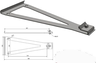 Festebrakett Skanbatt Ultra98 / 95-100Ah Blybatteri