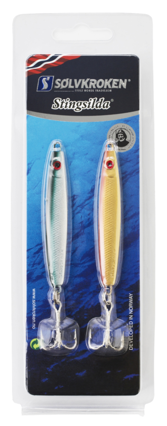 Sølvkroken Stingsilda - 2pk - Sølv/ Grønn og Gull / Rød