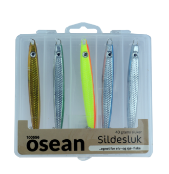 Osean sluksett Sildesluk - 5pk - 40gr - m/slukboks
