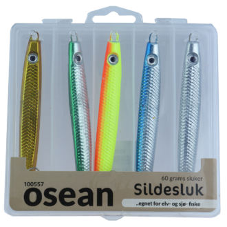 Osean sluksett Sildesluk - 5pk - 60gr -  m/slukboks