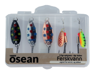 Osean sluksett Ferskvann #1 - 5pk - 4gr, #1 - 3.5gr - m/slukboks