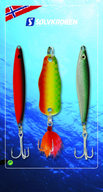 Sølvkroken sluksett Torsk - 3pk - 24gr, 25gr