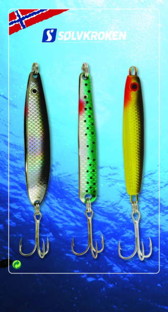 Sølvkroken sluksett Sei/Lyr - 3pk - 16gr, 18gr