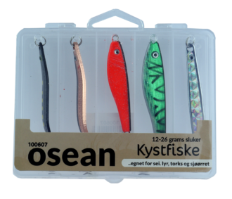 Osean sluksett Kyst - 5pk m/slukboks - 12gr - 26gr