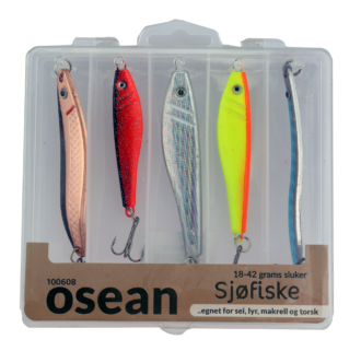 Forside 14 Osean sluksett Kyst- 5stk m/slukboks - 18gr - 42gr