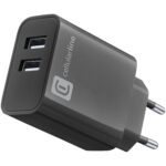 Cellularline USB-A lader 220V m/2 porter 12W + 12W