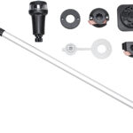 Batterilanterne LED, sett m/mast