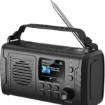 1852 Nødradio DAB+/FM Bluetooth med sveiv og solcellepanel