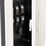 Boks for kontrollpanel, m/tett dør, hvit