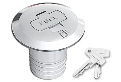 Dekksforskruvning forkrommet rett 2" Fuel med lås - Bilde 1