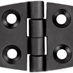 1852 Hengsel 76 x 39 mm syrefast sort