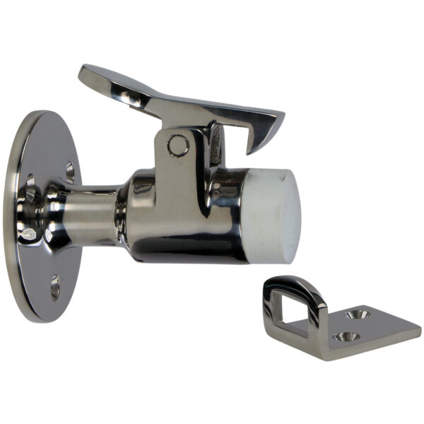 Dørholder hvit i rustfritt stål