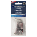 Sølvkroken Rykk - Nr3 - 5pk - Sølv / Rød - Dobbel krok - Bilde 2