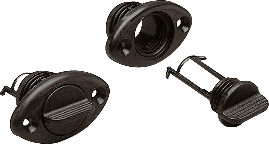 Lenseplugg m/skruehull nylon sort 1 Lenseplugg m/skruehull nylon sort