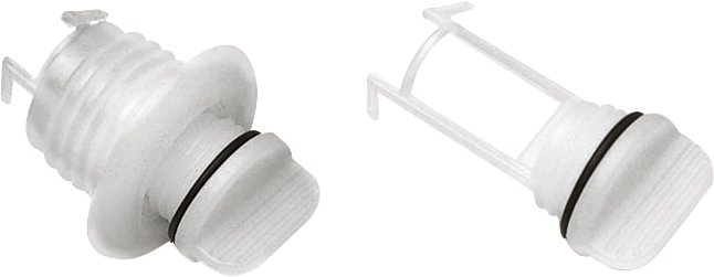 Lenseplugg nylon hvit 1 Lenseplugg nylon hvit