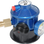 Gassregulator m/manometer click-on 1/4" gjengeutgang