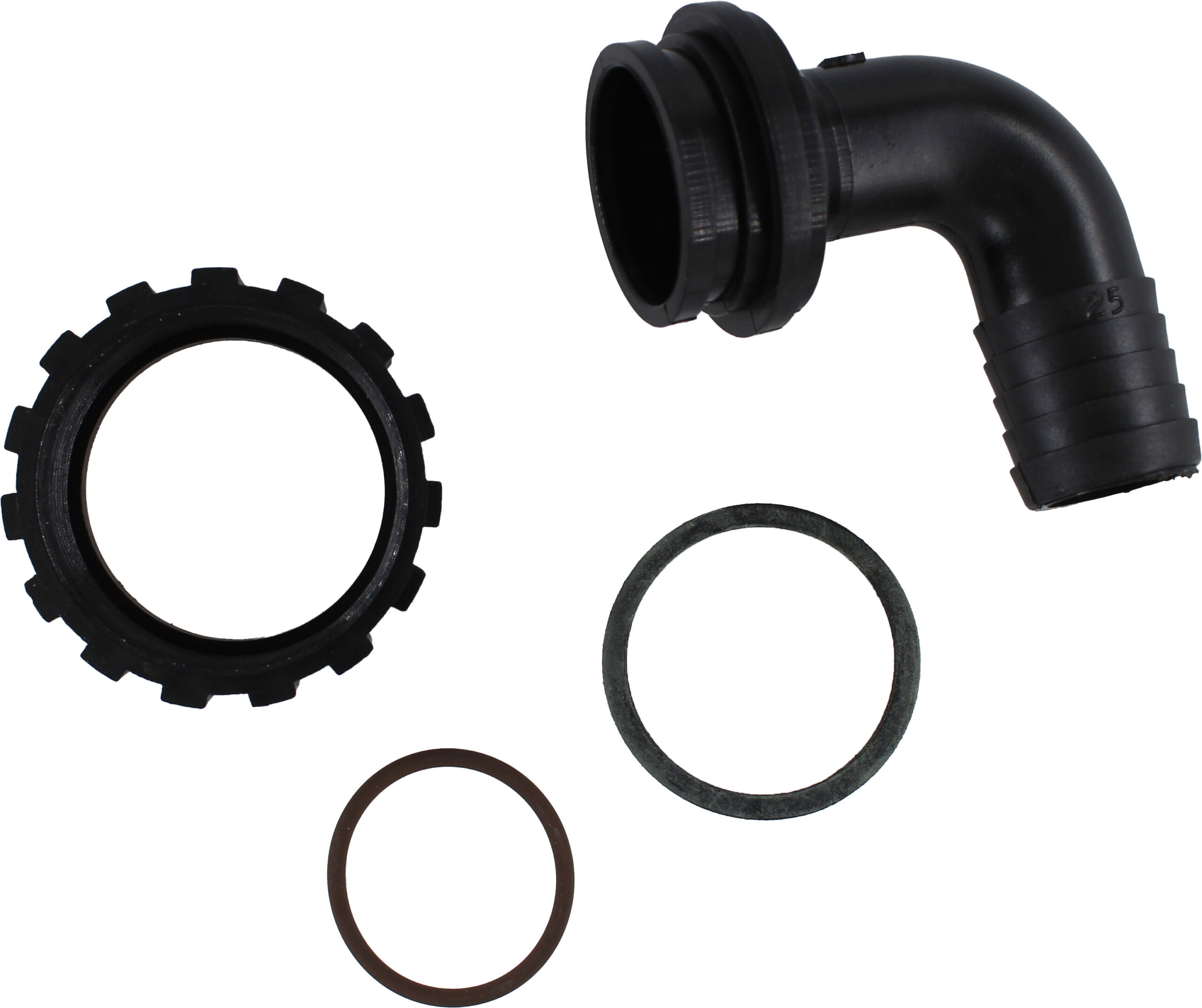 Slangekobling Ø25 mm 90 grader 1 Slangekobling Ø25 mm 90 grader