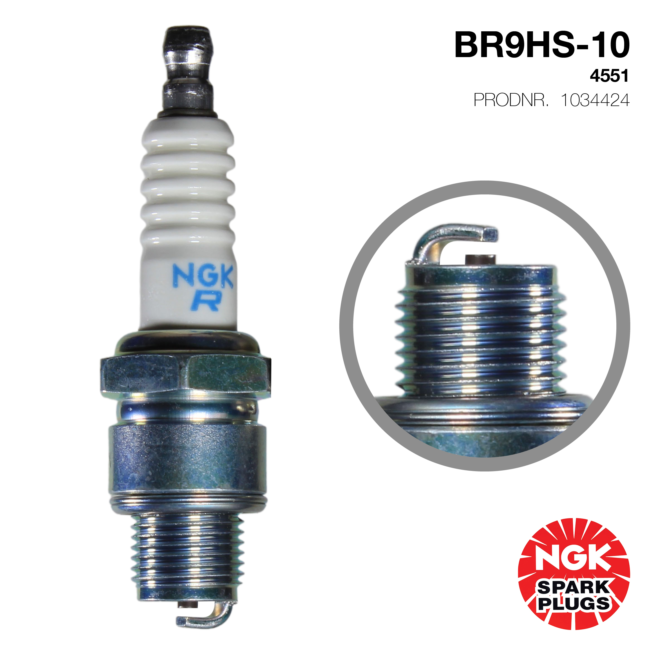 NGK Tennplugg BR9HS-10 1 NGK Tennplugg BR9HS-10