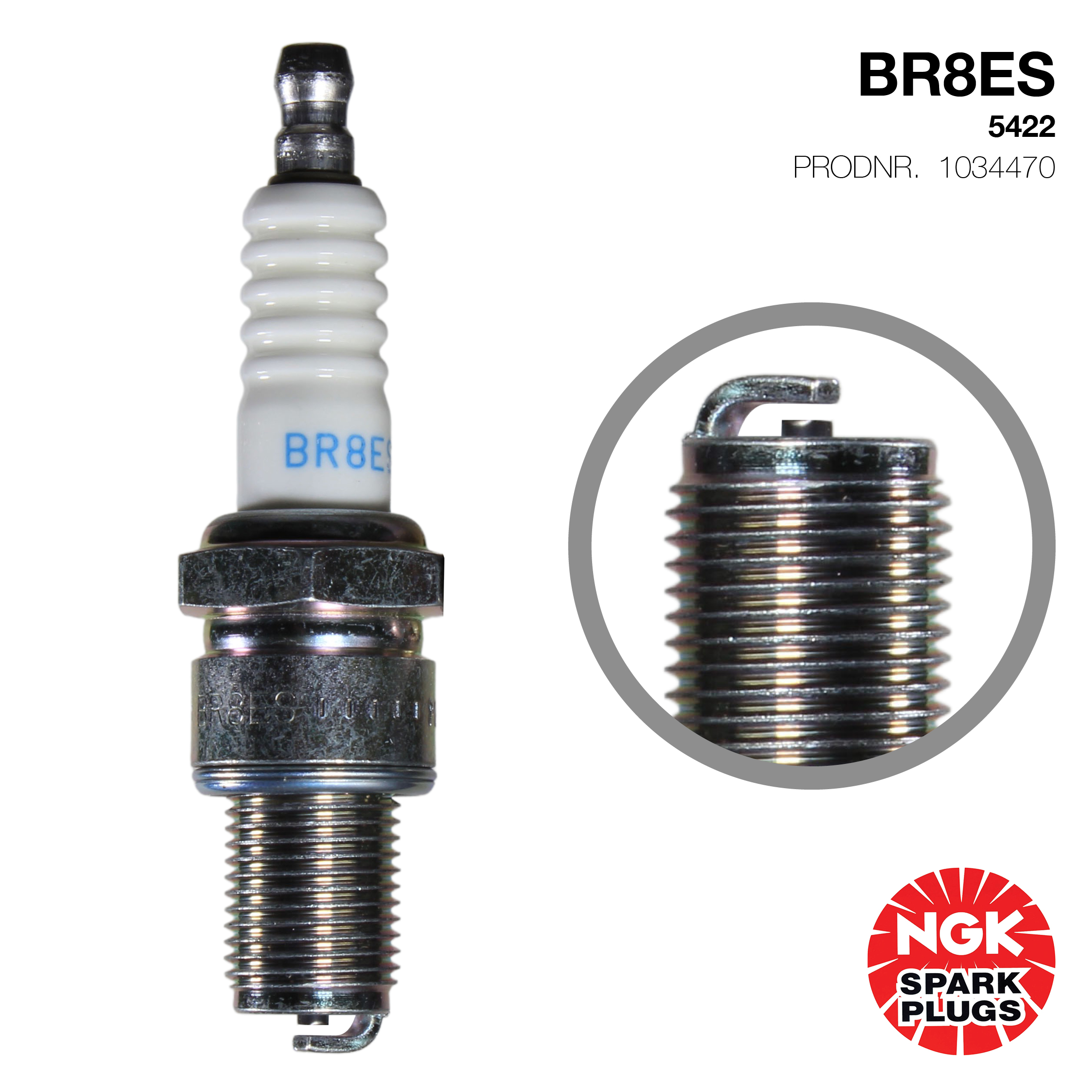 NGK Tennplugg BR8ES 1 NGK Tennplugg BR8ES