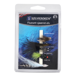 Sølvkroken Sjøørretsett Elv - 4pk - Fluesett