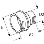 Webasto Adapter kun for avgreningsrør Ø80/55mm