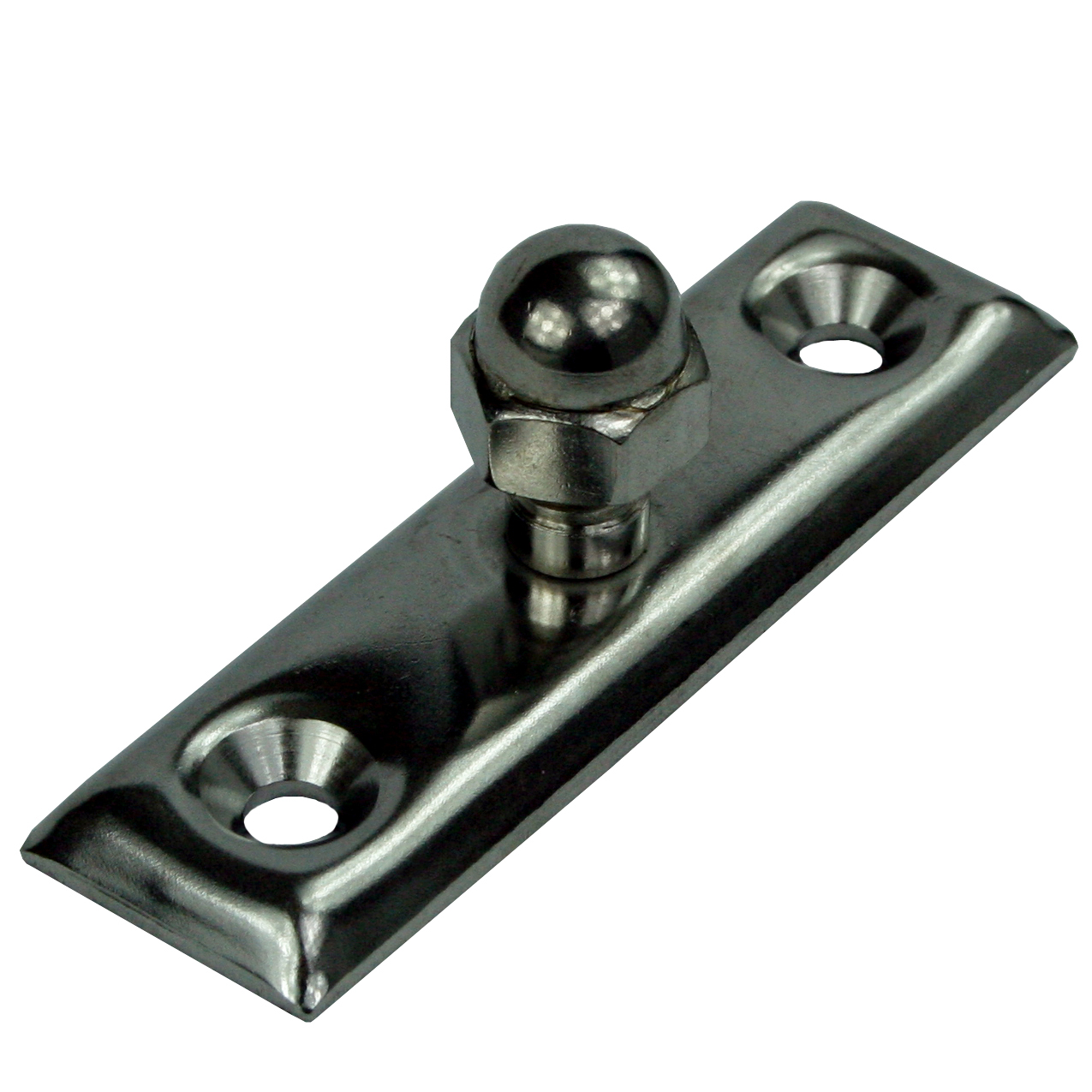 Kalesjebeslag syrefast sideplate m/mutter 1 Kalesjebeslag syrefast sideplate m/mutter
