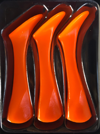 Headbanger Shad 22 Rep. tails, 3 pcs - Fluo Orange