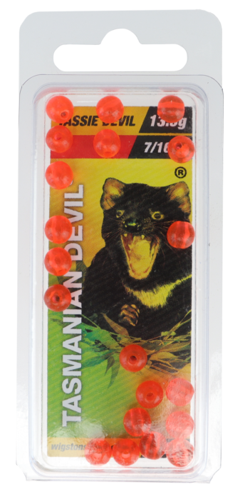 Tasmanian Devil Beads - Red Beads - 20stk