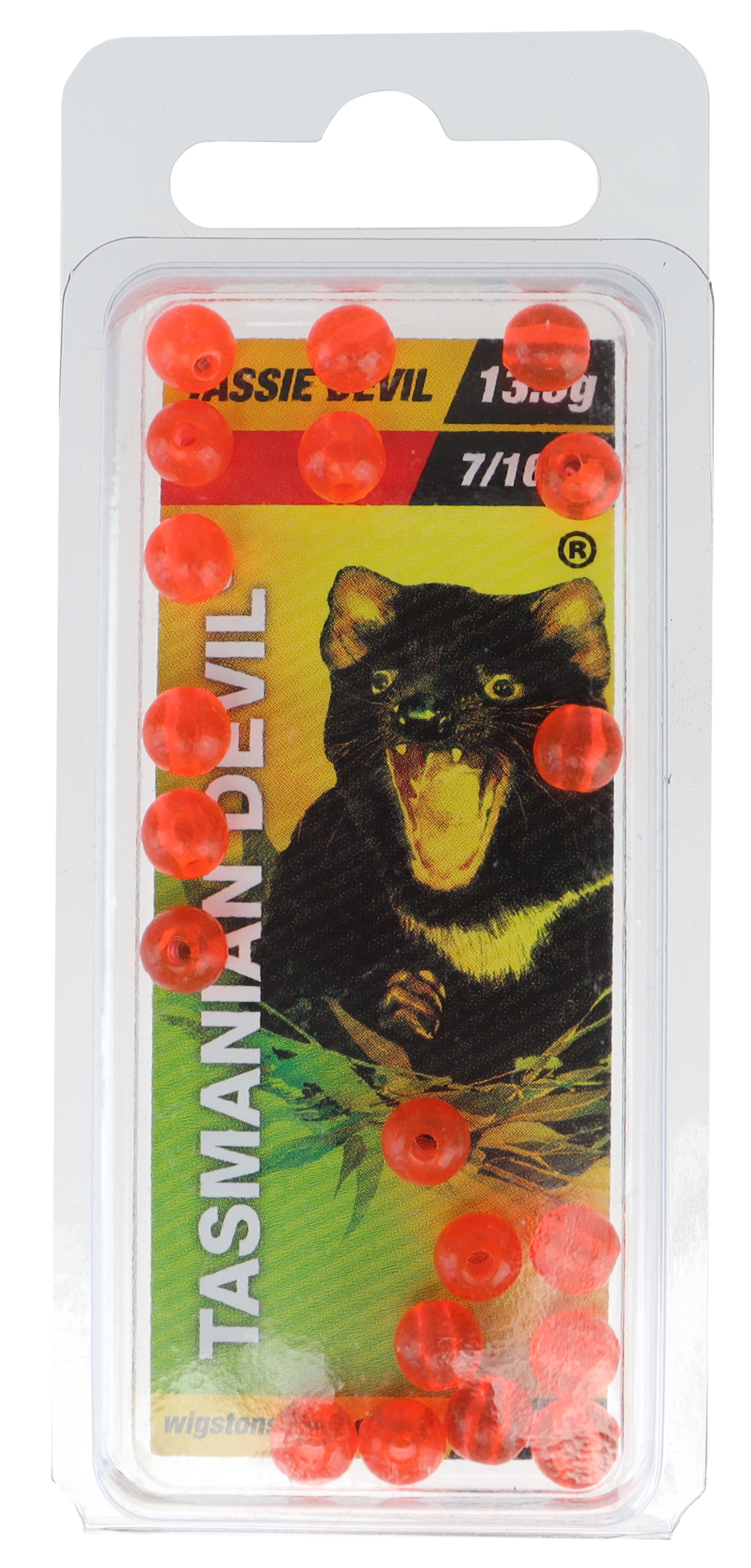 Tasmanian Devil Beads - Red Beads - 20stk