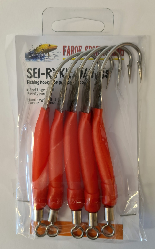 Faroe Sportfish Gummimakk m/plate - 5pk - Rød - Seirykk 1 Faroe Sportfish Gummimakk m/plate - 5pk - Rød - Seirykk