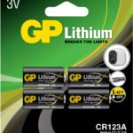 GP Lithium batteri CR123A 4-pk