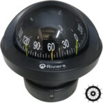 Riviera Artica BA1 Slim kompass for innfelling sort