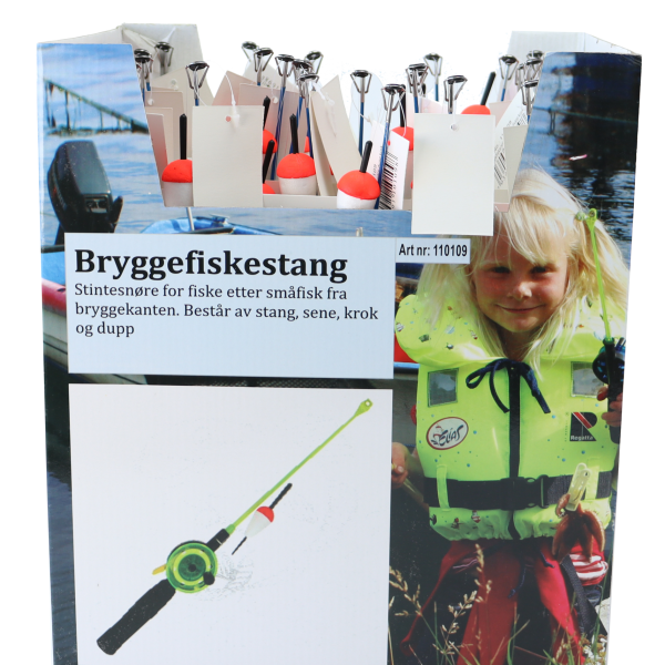 CAL Bryggefiskestang - Stintesnøre og dupp/Krok