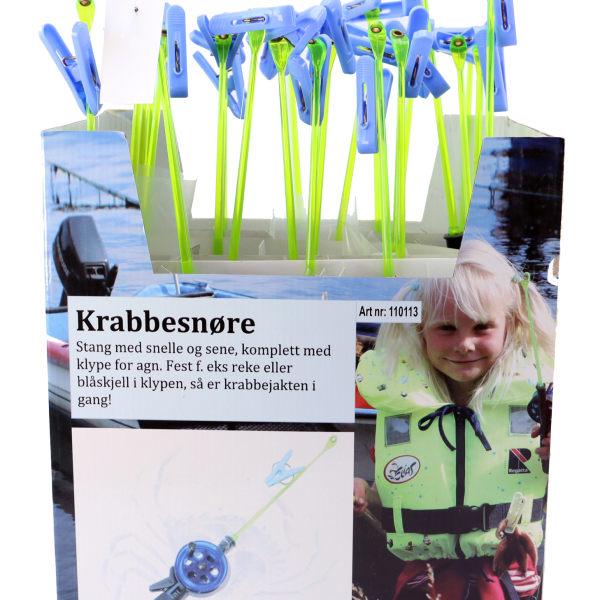 CAL Krabbesnøre - Stang med klype - Barn