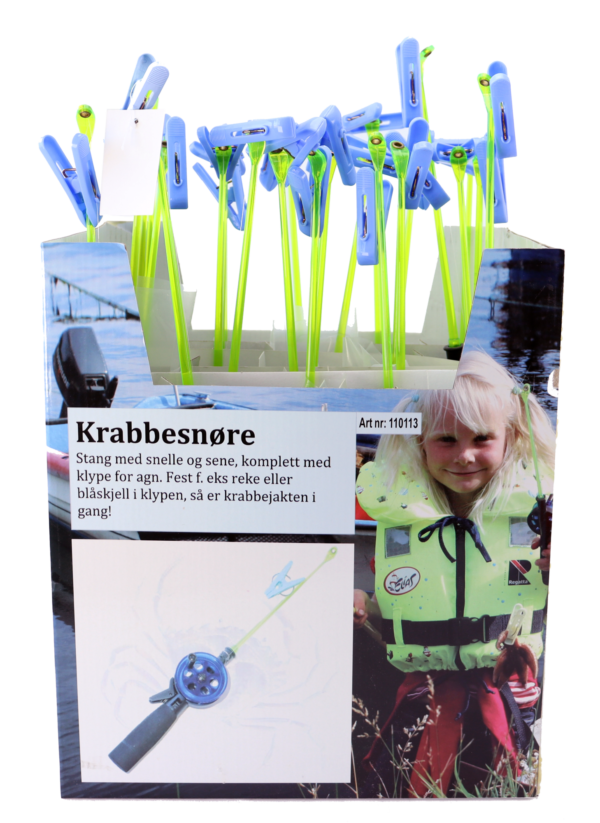 CAL Krabbesnøre - Stang med klype - Barn