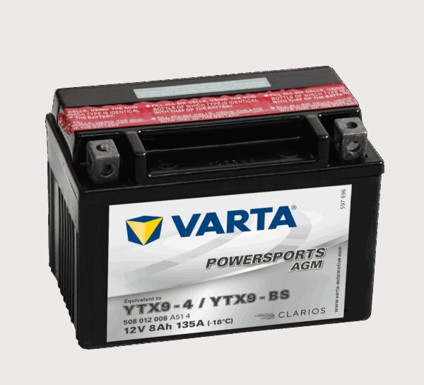 VARTA MC Batteri 12V 8AH 135CCA (152x88x106mm) +venstre YTX9-BS