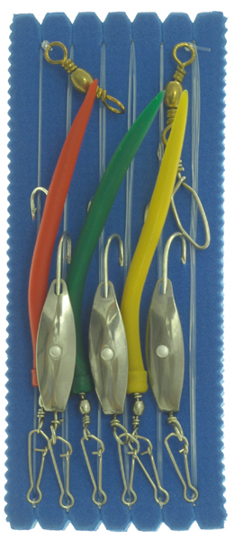 Sølvkroken Kroksett Fiskeharpe - 3 stk Makk - 3 Stk Rykk - 2/0