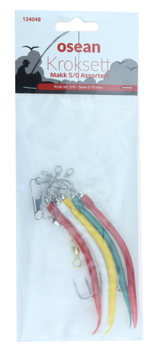 Osean Makk Assortert - Kroksett - 5 stk Makk - 5/0
