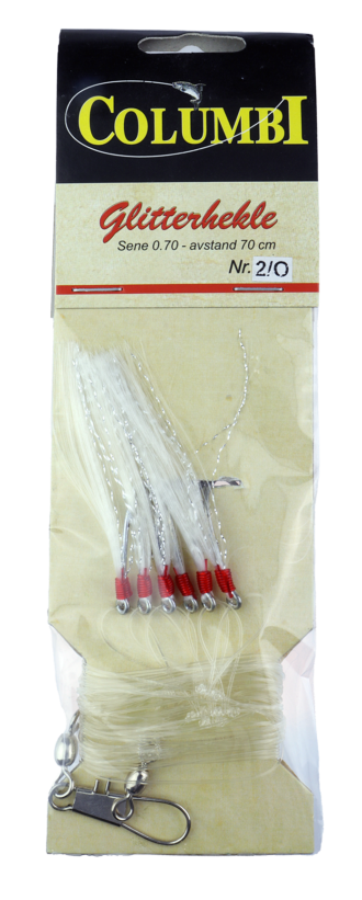 Columbi Glitterhekle - Kroksett - 6 stk - 2/0