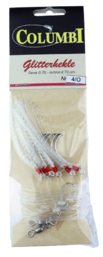 Columbi Glitterhekle - Kroksett - 6 stk Glitterhekle - 4/0