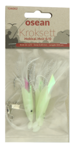 Osean Hokkai hvit - Kroksett - 3 stk - 6/0 - Bilde 2